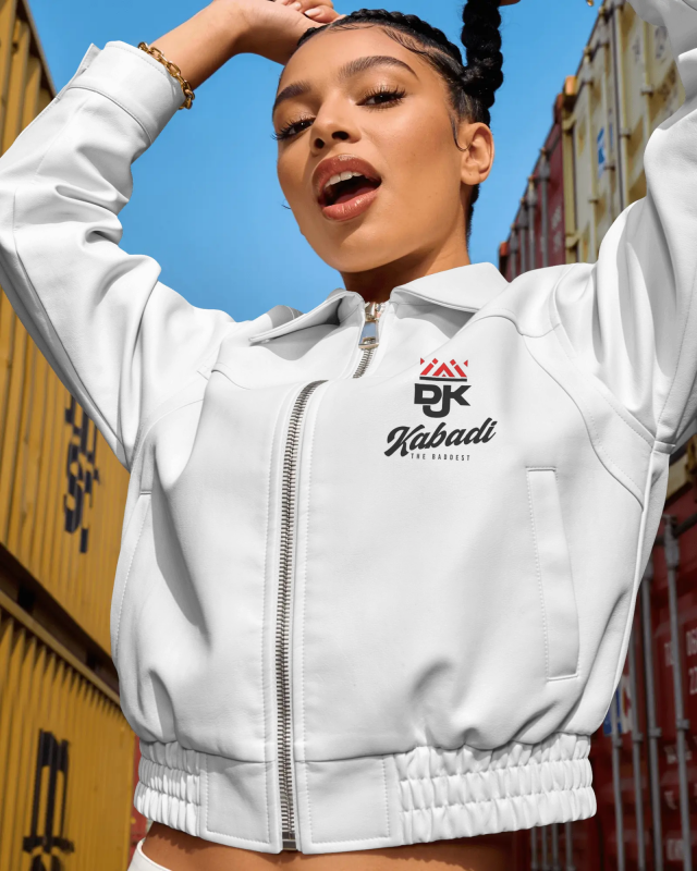 Trendy cropped jacket for women